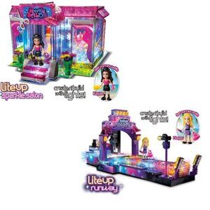 NEW Lite Brix Liteup Sparkle Salon & Liteup Runway Sets - 325 Brick Blocks